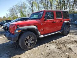 Jeep salvage cars for sale: 2018 Jeep Wrangler Unlimited Sport