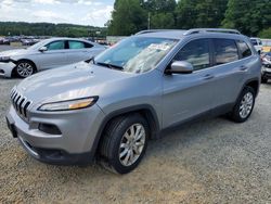 Salvage cars for sale from Copart Concord, NC: 2017 Jeep Cherokee Limited