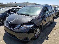 Salvage cars for sale from Copart Martinez, CA: 2012 Toyota Sienna LE