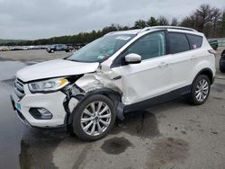 Salvage cars for sale at Brookhaven, NY auction: 2017 Ford Escape Titanium