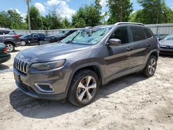 Salvage cars for sale from Copart Midway, FL: 2019 Jeep Cherokee Limited