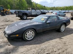 Salvage cars for sale at Lyman, ME auction: 1991 Chevrolet Corvette