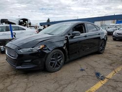 Salvage cars for sale at Woodhaven, MI auction: 2014 Ford Fusion SE