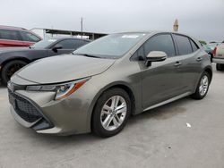 Salvage cars for sale from Copart Grand Prairie, TX: 2019 Toyota Corolla SE