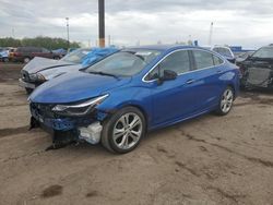 Salvage cars for sale from Copart Woodhaven, MI: 2016 Chevrolet Cruze Premier