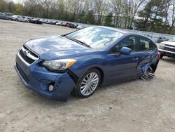 Salvage cars for sale at North Billerica, MA auction: 2013 Subaru Impreza Limited