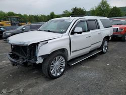 Salvage cars for sale at Grantville, PA auction: 2017 Cadillac Escalade ESV Platinum