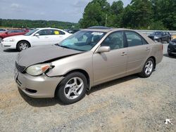 Salvage cars for sale at Concord, NC auction: 2002 Toyota Camry LE