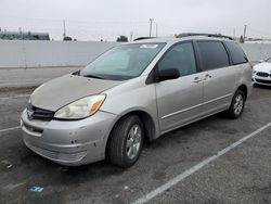Salvage cars for sale at Van Nuys, CA auction: 2004 Toyota Sienna CE