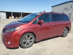 Salvage cars for sale at Fresno, CA auction: 2017 Toyota Sienna SE