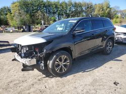 Salvage cars for sale from Copart North Billerica, MA: 2017 Toyota Highlander LE