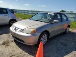 Salvage cars for sale at Mcfarland, WI auction: 2001 Honda Civic EX