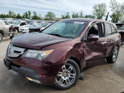 Salvage cars for sale at Bridgeton, MO auction: 2007 Acura MDX Technology