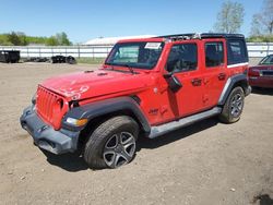 Jeep salvage cars for sale: 2021 Jeep Wrangler Unlimited Sport