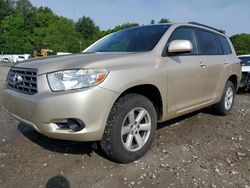 Salvage cars for sale from Copart Mendon, MA: 2008 Toyota Highlander
