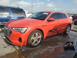 Salvage cars for sale from Copart Grand Prairie, TX: 2019 Audi E-TRON Premium Plus