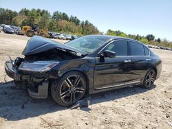 Salvage cars for sale at Mendon, MA auction: 2017 Honda Accord Touring