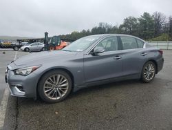 Salvage cars for sale from Copart Brookhaven, NY: 2018 Infiniti Q50 Luxe