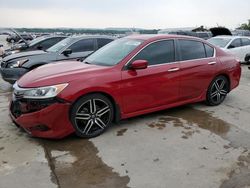 Salvage cars for sale at Grand Prairie, TX auction: 2017 Honda Accord Sport Special Edition