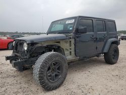 Salvage cars for sale at Houston, TX auction: 2016 Jeep Wrangler Unlimited Sport