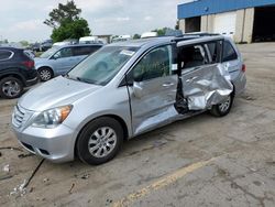 Salvage cars for sale at Woodhaven, MI auction: 2010 Honda Odyssey EXL