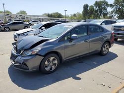 Salvage cars for sale at Sacramento, CA auction: 2013 Honda Civic LX