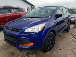 Salvage cars for sale at Pekin, IL auction: 2016 Ford Escape S