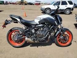 Salvage motorcycles for sale at Brighton, CO auction: 2019 Yamaha MT07