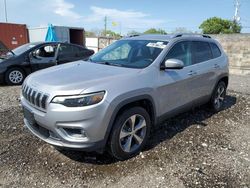 Vehiculos salvage en venta de Copart Homestead, FL: 2019 Jeep Cherokee Limited