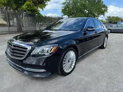 Salvage cars for sale at Opa Locka, FL auction: 2018 Mercedes-Benz S 560 4matic