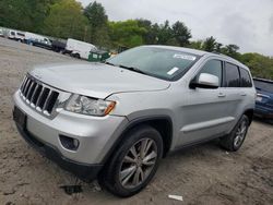 Salvage cars for sale at Mendon, MA auction: 2012 Jeep Grand Cherokee Laredo