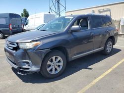 Salvage cars for sale at Hayward, CA auction: 2012 Toyota Highlander Base