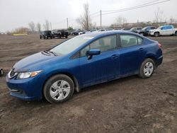 Salvage cars for sale from Copart Montreal Est, QC: 2015 Honda Civic LX