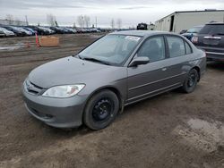 Salvage cars for sale at Rocky View County, AB auction: 2005 Honda Civic LX