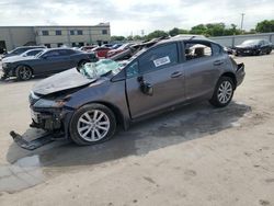 Salvage cars for sale from Copart Wilmer, TX: 2012 Honda Civic EX
