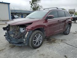 Toyota Highlander salvage cars for sale: 2017 Toyota Highlander SE