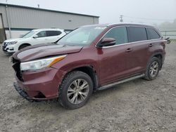 Salvage cars for sale at Leroy, NY auction: 2015 Toyota Highlander XLE