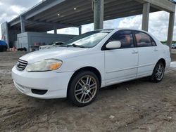 Salvage cars for sale from Copart West Palm Beach, FL: 2003 Toyota Corolla CE