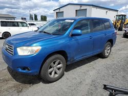 Toyota Highlander salvage cars for sale: 2008 Toyota Highlander