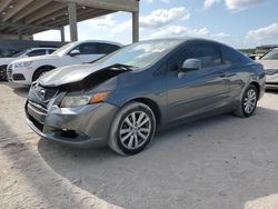 Salvage cars for sale at West Palm Beach, FL auction: 2012 Honda Civic EXL