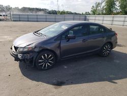 Salvage cars for sale at Dunn, NC auction: 2015 Honda Civic EXL