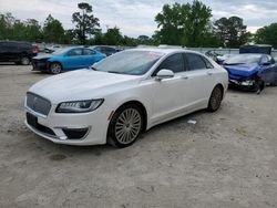 Salvage cars for sale at Hampton, VA auction: 2017 Lincoln MKZ Reserve
