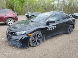 Salvage cars for sale from Copart Bowmanville, ON: 2019 Honda Civic Sport