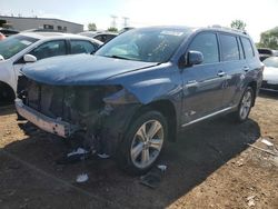 Salvage cars for sale at Elgin, IL auction: 2012 Toyota Highlander Limited