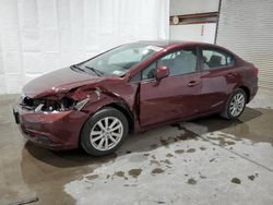 Salvage cars for sale at Leroy, NY auction: 2012 Honda Civic EX