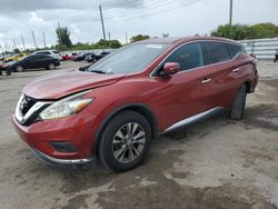 Salvage cars for sale at Miami, FL auction: 2015 Nissan Murano S
