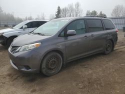 Salvage cars for sale from Copart Ontario Auction, ON: 2011 Toyota Sienna LE