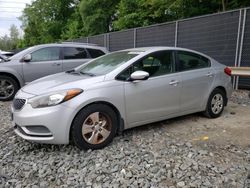 Salvage cars for sale from Copart Waldorf, MD: 2015 KIA Forte LX