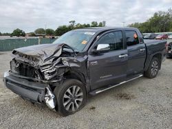 Vehiculos salvage en venta de Copart Riverview, FL: 2018 Toyota Tundra Crewmax Limited