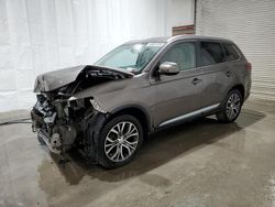 Salvage cars for sale at Leroy, NY auction: 2018 Mitsubishi Outlander SE